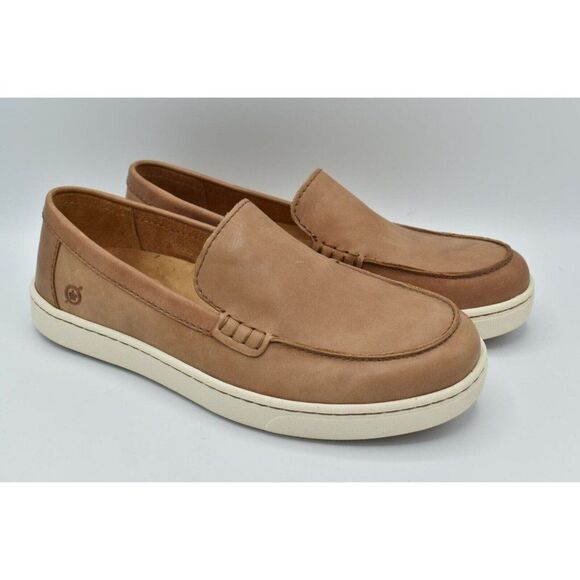 Born Men\'s Tan Leather Slip-On Loafers main image 8